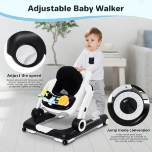 Baby Walker – 5-in-1 Activity Center with Music & Lights, 4-Height Adjustable, Bouncer & Push Walker for Babies 6–18 Months